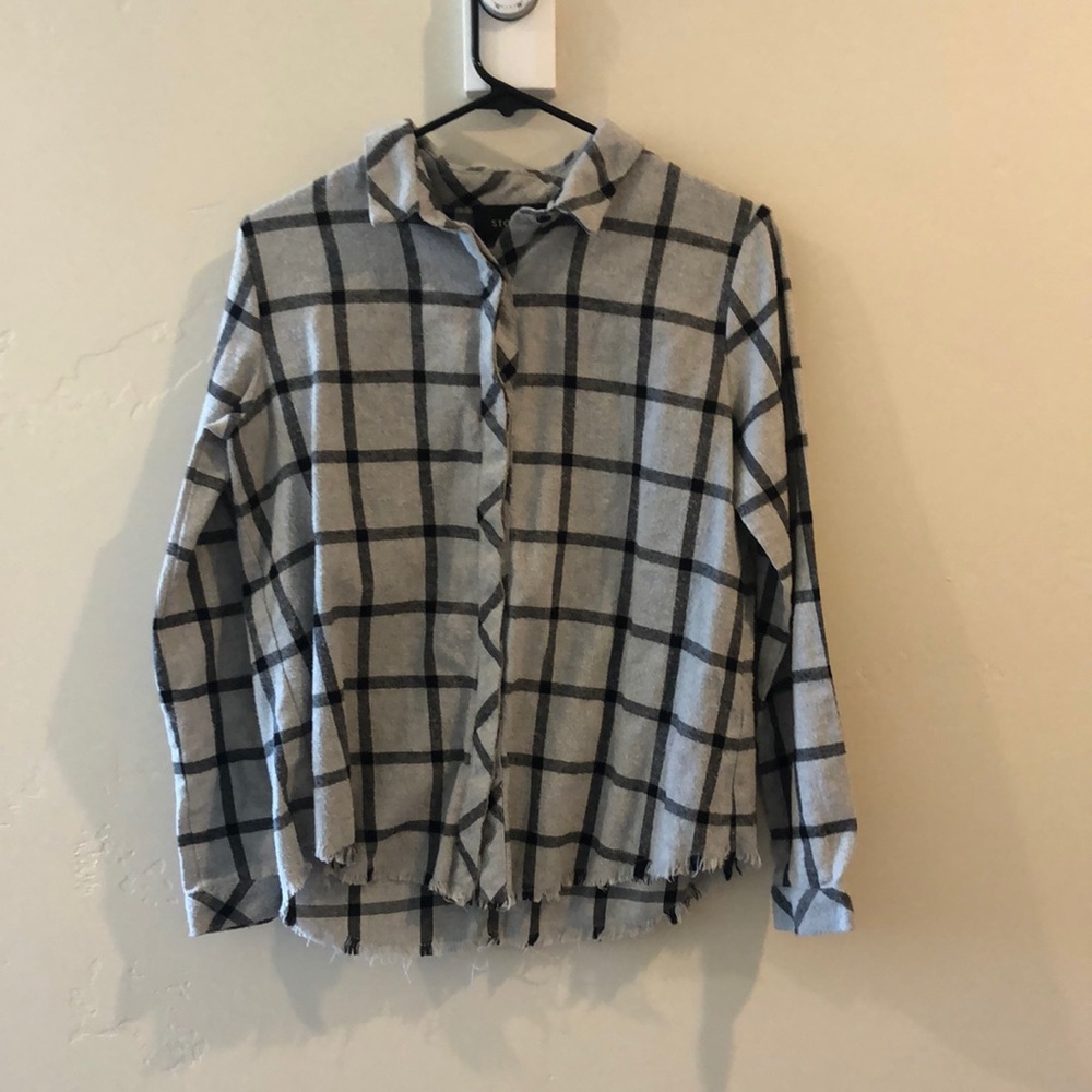 Storia size Small grey/black flannel shirt